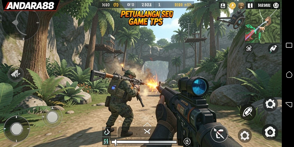 Tampilan menarik dari gameplay seru ANDARA88 di dunia TPS.
