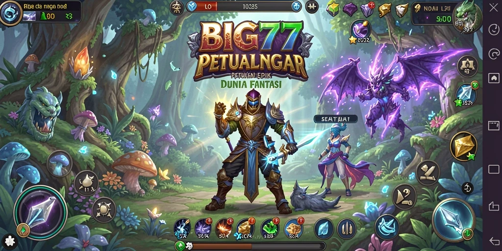 Tampilkan petualangan seru di dunia fantastis BIG77.