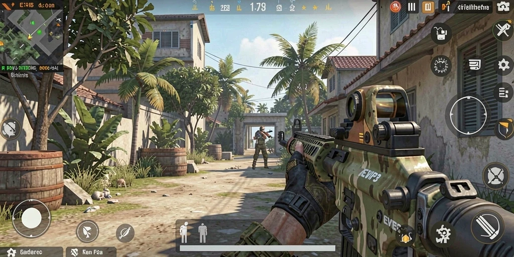 Gameplay seru dan menegangkan di EVIP3, menampilkan aksi tembak-menembak yang mendebarkan.