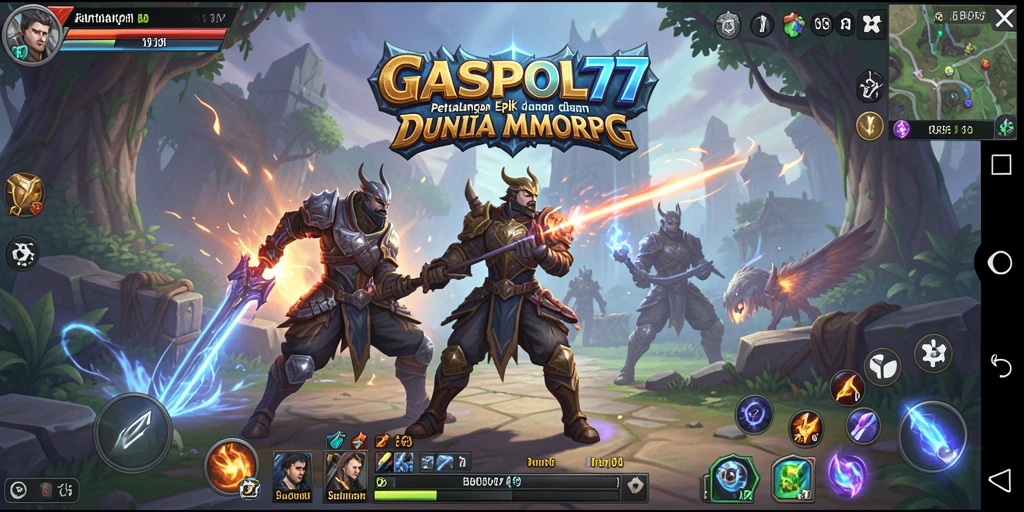 Tangkapan layar dari gameplay epik GASPOL77 di dunia MMORPG.