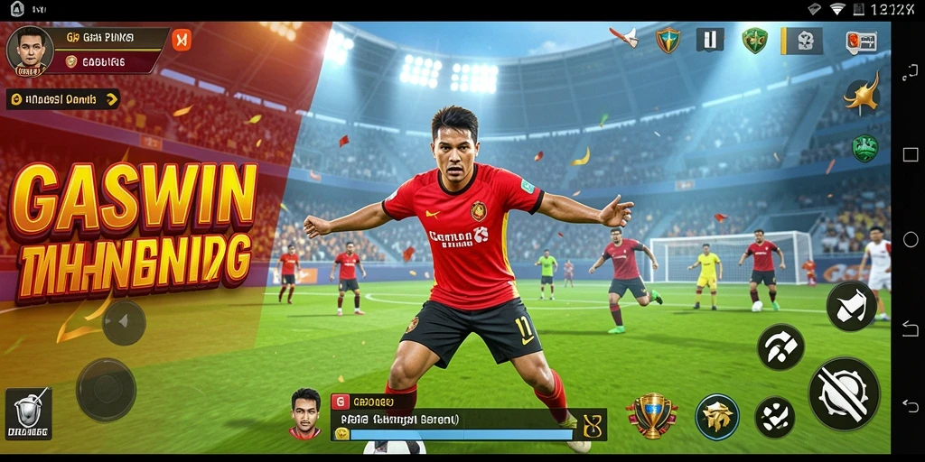 Tampilan gameplay seru dalam GASWIN dengan aksi olahraga menegangkan.