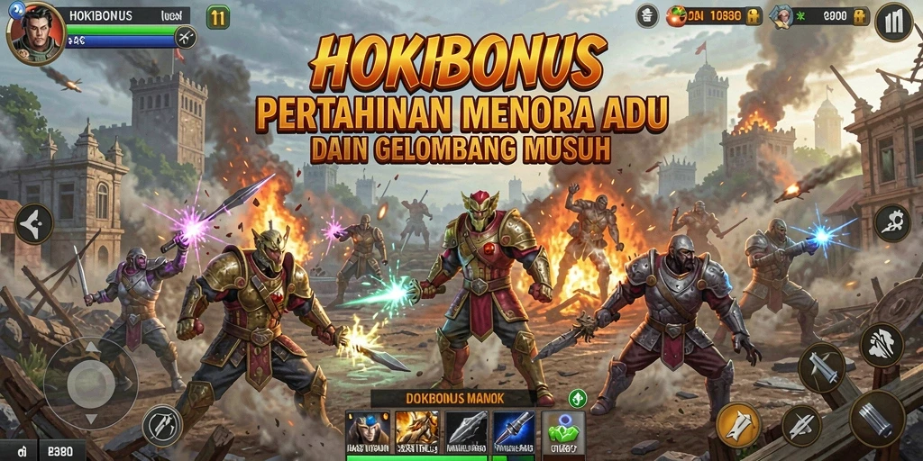 Tampilan gameplay HOKIBONUS yang mengasyikkan dalam Tower Defense.