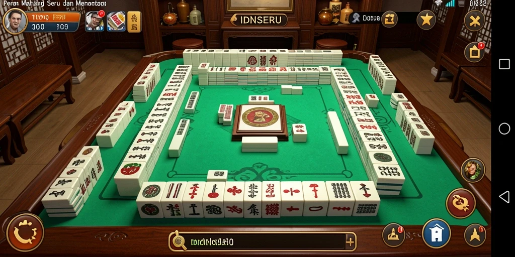 Tampilan menarik dari gameplay Mahjong di IDNSERU.