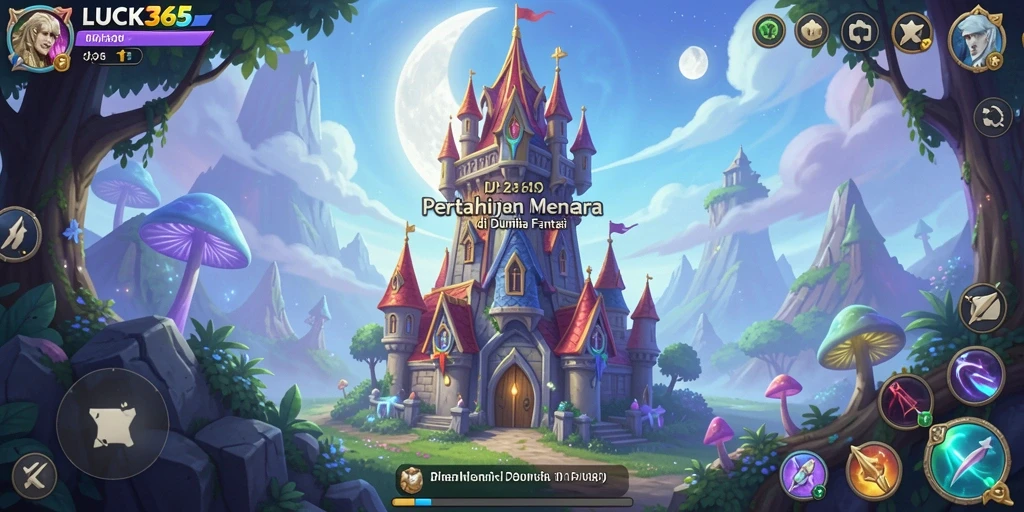 Gameplay LUCK365 yang mendebarkan dalam pertahanan menara.