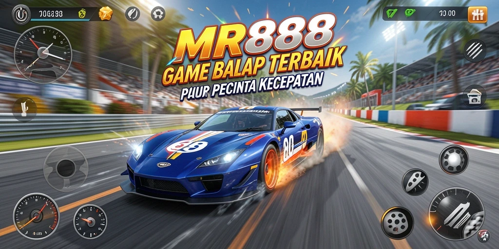 Tampilan menakjubkan dari gameplay balap di MR888.