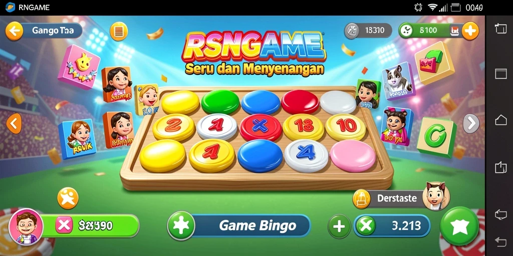 Tampilan gameplay seru RSNGAME saat bermain Bingo.