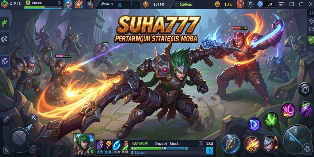 Tangkapan layar gameplay SUHU777 menampilkan pertempuran tim yang intens.
